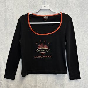 Vintage 2006 Biker Design Biketoberfest Daytona Beach Scoop Neck Women’s Sz L